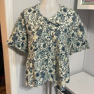 Anthropologie Florar Linen blouse size S